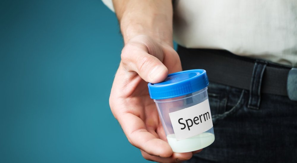 Sperm sample for male infertility testing and ICSI treatment at Azoury IVF Clinic